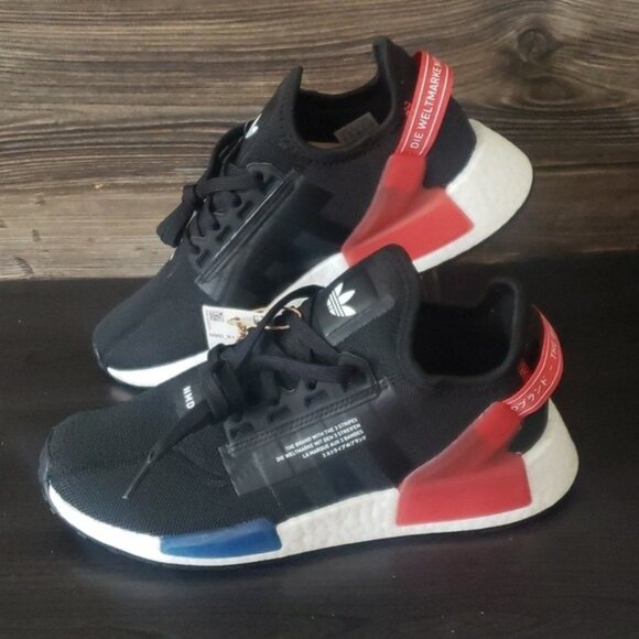 New Adidas NMD Black Sneakers Classic Casual Streetwear Everyday Walking Shoes - Picture 3 of 11